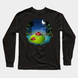 Ladybugs Under The Moon Long Sleeve T-Shirt